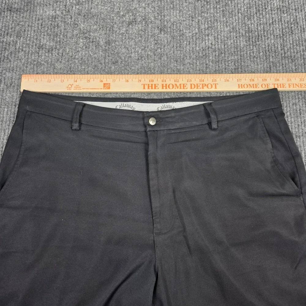 Callaway Mens Golf Pants Black Flat Front Straight Leg‎ Size 40X29